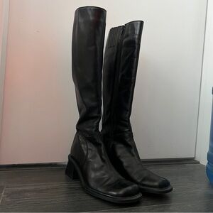 Y2K vintage Knee-High Leather Boots